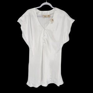 NWT Victoria’s Secret Gold Label Vintage Ivory Satin Nightgown Chemise Large